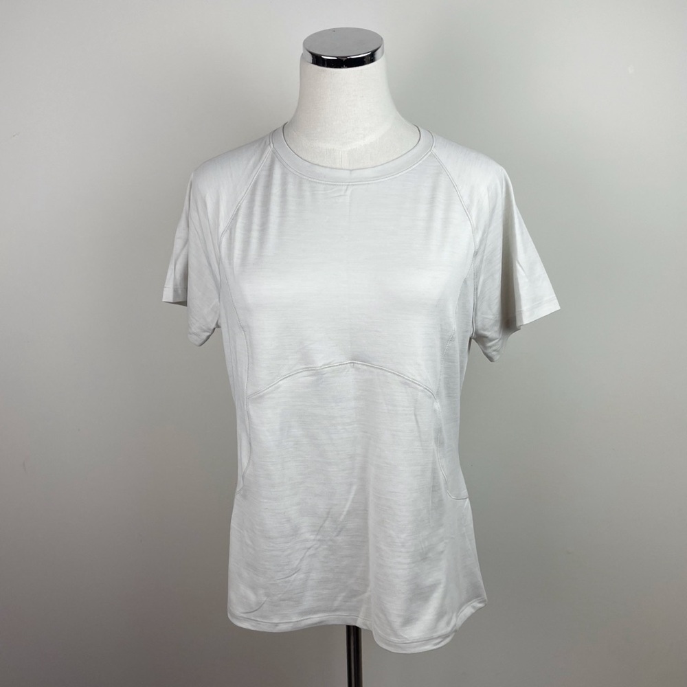 Spyder Active White Ivory Short Sleeve Athletic Workout Top Lightweight Large